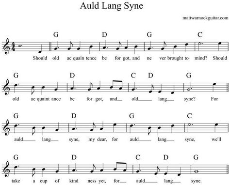 Auld Lang Syne sheet music Auld Lang Syne Sheet Music, Auld Lang Syne Lyrics, Ukulele Sheet Music, Easy Guitar Chords, Baritone Ukulele, Classic Christmas Songs, Piano Music Sheet, Christmas Sheet Music, Drum Music