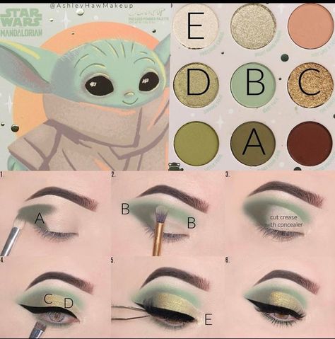 Colourpop Wanna Bee Looks, Star Wars Themed Makeup, Star Wars Makeup Inspiration, Star Wars Inspired Makeup, Salon Themes, Star Wars Makeup, Colourpop Palette, Mekap Mata, 20 Makeup