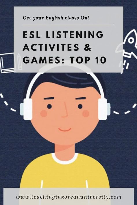 Esl Listening Activities, Listening Skills Activities, Listening Activities For Kids, Speaking Activities Esl, Listening Games, Esl Ideas, Esl Learning, Teaching English Language Learners, Listening Activities