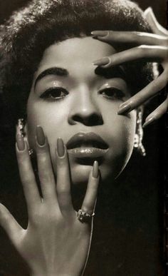 Della Reese, Music Legend And ‘Touched By An Angel Star, Dies At 86 Della Reese, A Black, A Woman, Black And White, Nails, White, Black