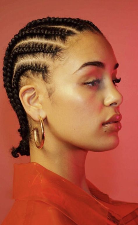 Easy Hairstyles For Short Hair, Cornrows Natural Hair, Jorja Smith, Braided Cornrow Hairstyles, Pelo Afro, Natural Hair Braids, Natural Hair Inspiration, Cornrow Hairstyles, Short Hair Styles Easy