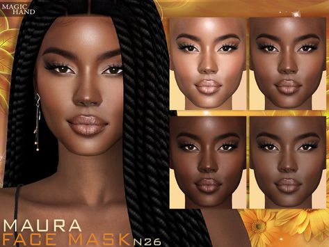 The Sims 4 Cc Resource Hair Black, Sims 4 Face Mods Cc, The Sims Resource Skin Overlay, Sims Black Skin Cc, Sims 4 Cc Clothes Female Makeup, The Sims Resource Face Mask, The Sims 4 Cc Resource Face, Sims 44 Cc Skin, Sim4cc Skin