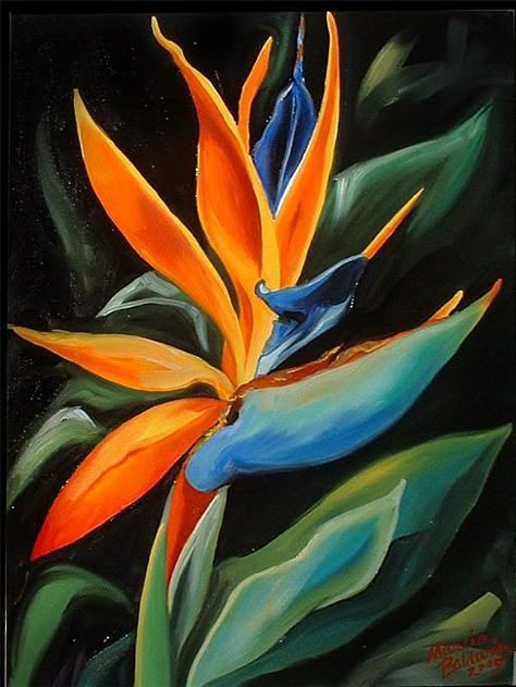 bird of paradise pictures | Art: Bird of Paradise by Artist Marcia Baldwin Paradise Painting, Paradise Pictures, Bird Of Paradise Flower, Birds Of Paradise Flower, Tropical Art, Bird Of Paradise, Flower Art Painting, Birds Of Paradise, Birds Painting