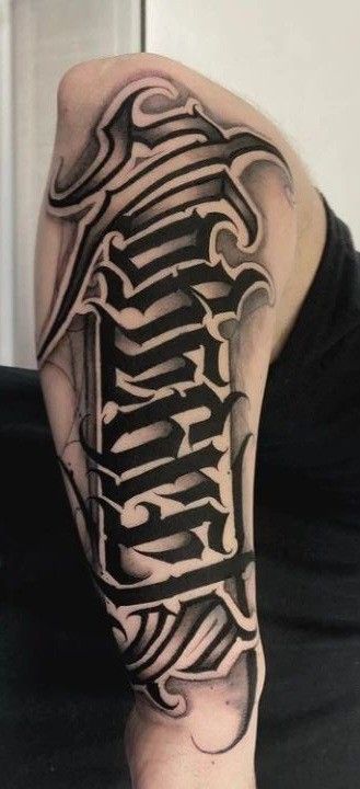 Men Word Tattoos, Arm Lettering Tattoo, Lettering Tattoos, Tattoo Lettering Alphabet, Tattoo Lettering Design, Lettering Tattoo, Tattoo Hand, Tattoo Lettering Fonts, Word Tattoos