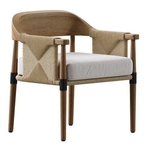 Arteriors Estes Outdoor Dining Chair Dressing Table With Chair, Outdoor Dining Chair, Oak Dining Chairs, Restaurant Chairs, Tiles Texture, House Restaurant, Chair Types, Soft Seating, Sideboard Furniture