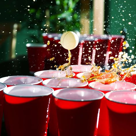 Beer Pong Aesthetic, Beer Pong Rules, Bbq Party Games, Red Cup Party, Beer Pong Party, Beer Pong Cups, Natty Light, Bride Cup, Pong Game