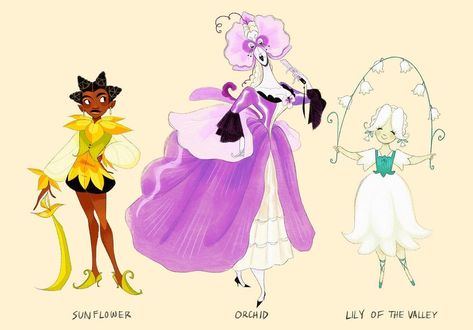 Orchid Character Design, Flower People Character Design, Flower Character Design, Flower Oc, Flower Human, Flower People, Different Drawing Styles, Procreate Drawing, Different Art Styles