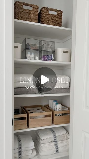 244K views · 7.7K likes | Jaymee Izon | Home + DIY on Instagram: "Reorganized our linen closet since it doesn’t always stay looking like this! Comment “LINK” and I’ll send you a DM. ✨

Products can be found on my storefront under ‘Linen Closet’ by clicking the link in my bio. 💕 (Except the baskets, which are from Target)

#amazonfinds #amazonbestseller #founditonamazon #organization #homeorganization #amazondeals #amazonfavorites #closetorganization #linencloset #declutter #organizewithme 

amazon finds, amazon favorites, organization, home organization, closet organization, declutter, organize with me" How To Organize A Deep Linen Closet, Linen Cabinet Organization, Bathroom Linen Closet Organization, Home Organization Closet, Linen Closet Organization Ideas, Organize With Me, Bathroom Linen Closet, Organizing Linens, Organization Closet