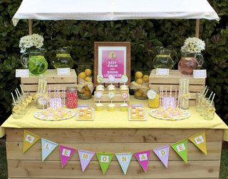 Lemonade Stand Photo Shoot, Lemonade Stand Birthday Party, Lemonade Stand Birthday, Lemonade Stand Party, Diy Lemonade Stand, Diy Lemonade, Cake Stall, Pink Lemonade Party, Summer Lemonade