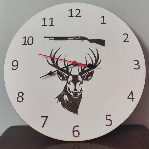 Hunter Wooden Wall Clock, Handmade Wall Clock, Hunter, Special Design, Wall art, Wall clock, Wall decor, Home decor, Hunter decor, Decor Hunter Decor, Clock Handmade, Handmade Wall Clocks, Clock Wall, Wooden Wall Clock, Design Wall, Rustic Home, Rustic Design, Special Design