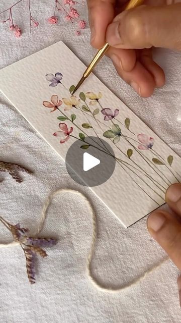 Art Daily Challenge, Water Colour Doodling, Pencil And Watercolor Mixed Media, Doodling With Watercolor, Watercolor Painting Cards, Acquarelli Ideas, Watercolor Paintings Flowers, Watercolor Cards Diy, Watercolor Art Easy