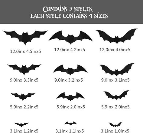 Amazon.com: Coogam Halloween 3D Bats Decoration, 60PCS 4 Sizes Realistic PVC Scary Bats Window Decal Wall Stickers for DIY Home Bathroom Indoor Hallowmas Decoration Party Supplies : Home & Kitchen Bats Decoration, Creepy Home Decor, Scary Bat, Bat Decorations, Halloween Bat Decorations, Halloween Decorations For Kids, Halloween Eve, Bat Wall, Halloween 3d