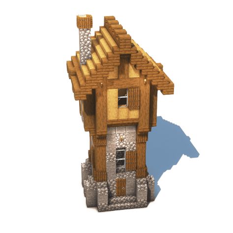 Medieval Style – Build It Minecraft Chest Room Exterior, Medieval Style Minecraft Builds, Minecraft Medieval Shop Interior, Mc Staircase Ideas, Minecraft Tower Design Simple, Small Starter Home Minecraft, Minecraft Castle Pillar, Medieval Cottage Minecraft, Villagers House Minecraft