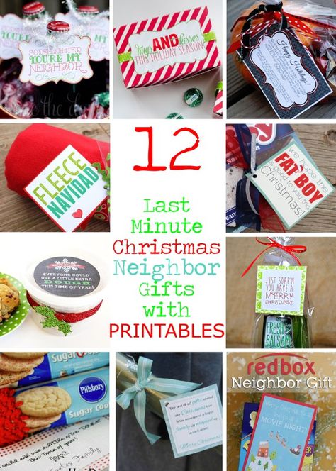 12 Last Minute Neighbor Christmas Gifts with Printables Christmas Gift Puns, Redbox Gift, Chistmas Gift, Christmas Puns, Christmas Neighbor, Neighbor Christmas Gifts, Creative Christmas Gifts, Small Christmas Gifts, Easy Christmas Gifts