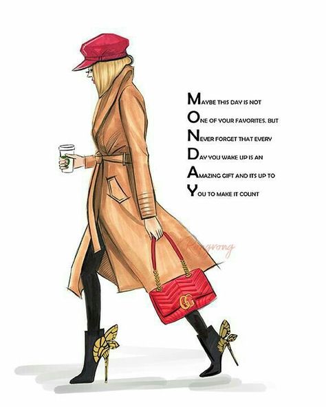 Monday Coffee, Karakter Disney, Coffee Illustration, Coban, Monday Quotes, Moda Chic, Motivational Wall Art, Original Fashion, Fashion Illustrator