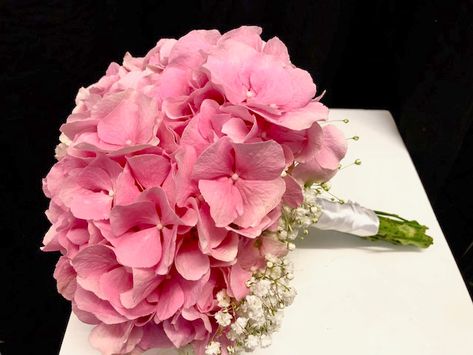 Bridesmaids Bouquet | Pink Hydrangea and Gypsophila | Bespoke Wedding Flowers, Manchester. Hydrangea Wedding Bouquet Pink, Hydrangea Bouquet Pink, Pink Bride Bouquet, Pink Hydrangea Bouquet, Bride Bouquet Pink, Pink Hydrangea Wedding, Gardenia Bouquet, Willow Wedding, Hydrangea Bridal Bouquet