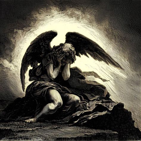 Gothic Angel Art, Religous Imagery, Gothic Art Style, Angels Artwork, Fallen Angel Aesthetic, Aesthetic Account, Setting Icon, Angel Icon, Angelic Aesthetic