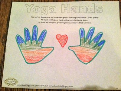 Alluem Kids: 8 Limbs of Yoga for Kids - Week 2: Niyamas Yoga Hands Hand Yoga, Yoga Crafts For Kids, Yoga Poses For Preschoolers, Kids Yoga Themes, Childs Pose Yoga Art, Kids Yoga Games, Preschool Yoga, Yamas And Niyamas, 8 Limbs Of Yoga