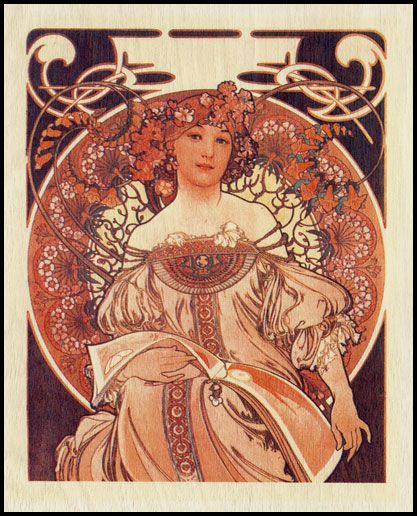 Wood Veneer Labels James Abbott Mcneill Whistler, Alphonse Mucha Art, Thomas Gainsborough, Figurative Kunst, Grant Wood, Mucha Art, Alfons Mucha, Art Nouveau Illustration, Art Nouveau Poster