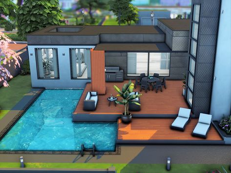 Sims 3 Backyard Ideas, Backyard Sims 4 Ideas, Sims4 Backyard Ideas, Pool Ideas Sims 4, Casa No The Sims, The Sims 4 Pool Ideas, Sims Pool Ideas, Sims4 Ps4, Casas No The Sims 4