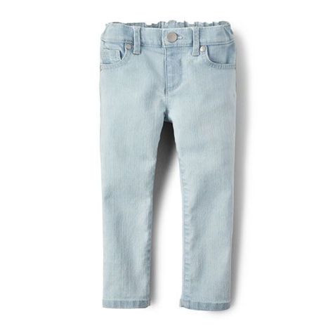 Baby And Toddler Girls Basic Skinny Jeans - Sky Wash | The Children's Place Toddler Pants, Toddler Jeans, Baby Jeans, Baby And Toddler, Denim Cotton