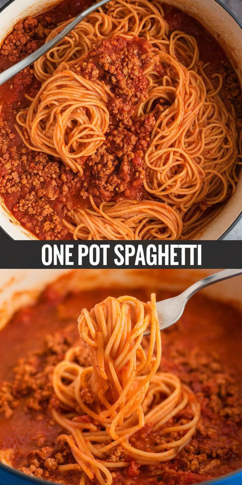 Minimal effort, maximum taste!  Try this One Pot Spaghetti for a quick, delicious, and family-friendly dinner. Quick Spaghetti Recipes, One Pot Spaghetti Recipe, Easy Spaghetti Recipes, Spaghetti Recipes Easy, One Pot Spaghetti, Easy Spaghetti, Family Friendly Dinners, Spaghetti Recipe, Pasta Lover