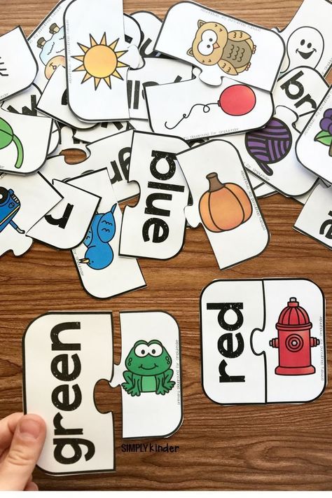 Free Printable Color Word Match Puzzles Color Words Kindergarten, Color Words, Preschool Colors, Color Puzzle, Teaching Colors, English Activities, Word Activities, Education Kindergarten, Teaching Kindergarten