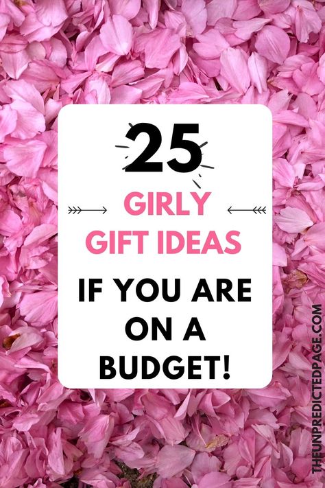 Cheap Gift Ideas For Sister, Small Pink Gift Ideas, Debutant Gift Ideas, Affordable Gift Ideas For Friends, Girly Gift Box Ideas, Pink Themed Gifts, Small Gift Bag Ideas For Women, Low Budget Gift Ideas For Friends, Cheap Teen Girl Gifts