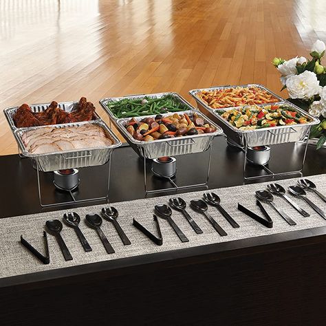 Bbq Set Up Ideas, Decorating A Buffet Table, Thai Buffet, Thanksgiving Food Table, Yam Fries, Party Buffet Table, Food Display Table, Burger Party, Catering Food Displays