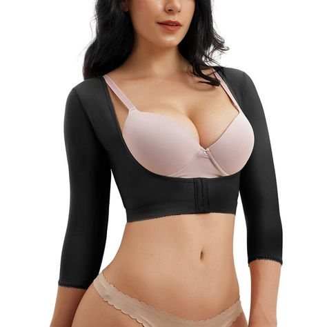 Women Upper Arm Shaper Post Surgical Shapewear Compression Sleeves Top Posture Corrector Body Shaper Arm Shaper, Compression Arm Sleeves, Shapewear Tops, Compression Bra, Womens Yoga Clothes, Posture Corrector, Compression Sleeves, Post Surgery, Improve Posture