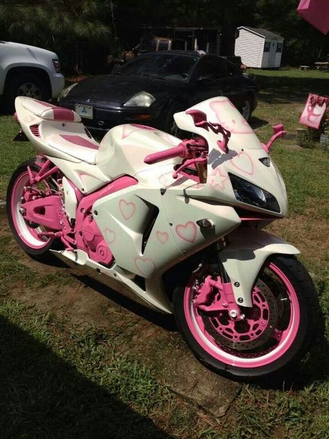 Hello Kitty Hello Kitty Bike, Pink Motorcycle, Hello Kitty Car, Serie Bmw, Motocross Love, Image Moto, Bike Aesthetic, Custom Sport Bikes, Motorcycle Aesthetic