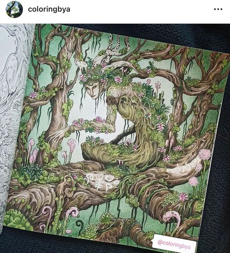 Mythomorphia Coloring Book, Kerby Rosanes Mythomorphia, Coloring Book Ideas, Kerby Rosanes, Green Magic, Artists Books, Coloring Inspiration, Coloring Ideas, Instagram Hashtags