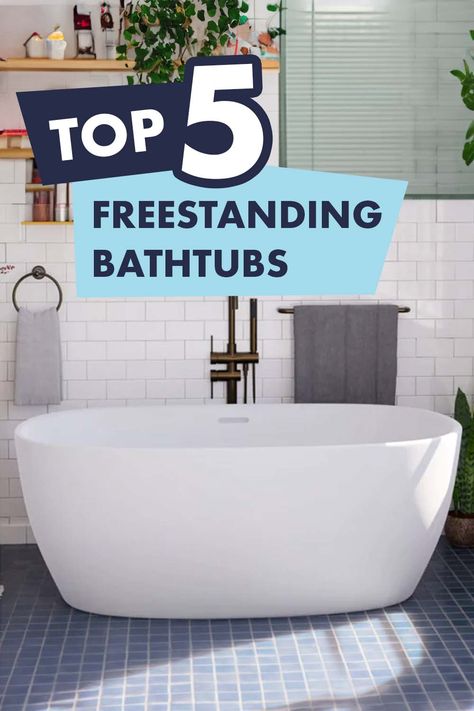 Air Jetted Tubs, Freestanding Bathtub Wall Ideas, Free Standing Tub Next To Toilet, Bathtub No Window, Farmhouse Freestanding Tub, Bain Ultra Freestanding Tubs, Bathroom Soaker Tub Ideas, Types Of Tubs Bathtubs, Most Comfortable Free Standing Tub