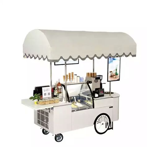 Costa Rica, Ice Cream Cart Design, Juice Cart, Food Truck Trailer, Ice Cream Ball, Gelato Cart, Ice Cream Trucks, Poolside Snacks, Diy Juice