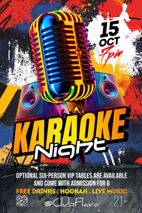 Black Maximalist Karaoke Poster Karaoke Poster, Church Halloween, Karaoke Night, Photoshop Flyer, Linkedin Background Image, Linkedin Background, Flyers Design, Kindle Book Cover, Concept Map