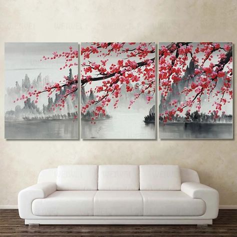 Japanese Architecture, Plum Wall, Diamond Mosaic, Wall Art Pictures, 5d Diamond Painting, Chinese Style, Art Pictures, Diamond Painting, Crayon