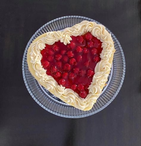 image that shows 10” heart shaped cheesecake with cherry topping Heart Shape Cheesecake, Anniversary Cheesecake, Heart Shaped Cheesecake, Heart Cheesecake, Vintage Cheesecake, Heart Shaped Wedding Cakes, Cheesecake Wedding Cake, Heart Birthday Cake, Cherry Topping