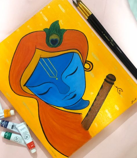 Lord Krishna Easy Paintings, Abstract Easy Drawing, Krishna Easy Canvas Painting, Kudrati Drasy Drawing Simple, Small Krishna Painting, Krishna Acrylic Painting Easy, Krishna Canvas Painting Acrylics Easy, Krishna Painting On Canvas Easy, Abstract God Painting