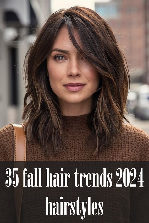 Fall Hair Trends 2024 Cuts, Fall Medium Hair, Haircuts Fall 2024 Women, Dark Hair Fall 2024, Hairstyle Fall 2024, Hair Styles For Fall 2024, Fall Haircut 2024, Haircut Trends Fall 2024, Haircuts Fall 2024