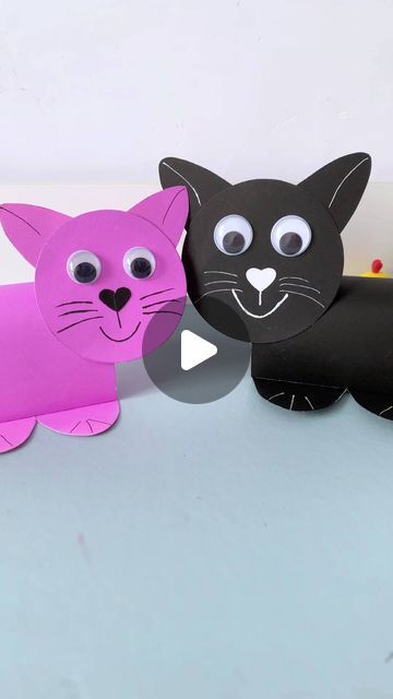 paper crafts creator on Instagram: "Title: "Parent-Child Handicraft: Cute Cat Handmade Tutorial" Hashtags: #ParentChildHandicraft #小猫HANDMADE #KindergartenCreativeHandcraft #SimpleLittleHandcrafts" Cat Art And Craft Preschool, Kitten Craft Preschool, Cat Arts And Crafts, Kitten Craft, Kitten Crafts, 2024 Title, Cat Crafts Preschool, Kitty Crafts, Kids Handicraft