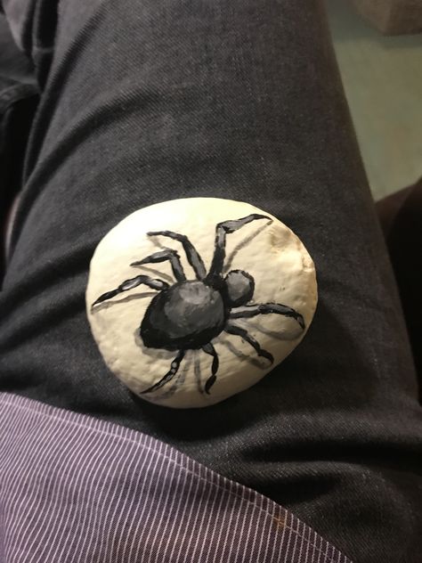 Spider Rock Painting Rock Painting Spider, Spider Drawing, Drawing Rocks, Bug Images, Fall Rock, Stone Art Painting, Painted Rocks Kids, Rock Ideas, Fun Hobbies