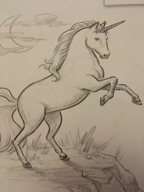 Unicorn Realistic Drawing, Unicorn Pencil Drawing, Unicorn Tattoo Ideas Unique, Unicorn Drawing Sketches, Unicorn Drawing Easy, Unicorn Sketch, Fantasy Unicorn, Unicorn Tattoos, Unicorn Drawing