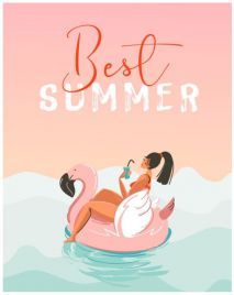 The Best Summer Worksheets: Tall These super cute [free] worksheets complement all of the Best Summer classes. 47 pages Pink Flamingo Float, Funny Save The Dates, Time Illustration, Summer Worksheets, Flamingo Float, Summer Classes, Girl In Water, Summer Illustration, Free Hand Drawing