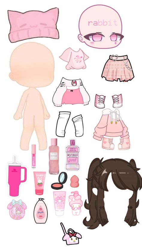 Cute Doll Drawing Kawaii, Gacha Club Paper Doll, Printable Paper Dolls Free Templates, Kawaii Paper Doll, Pidżama Party, Princess Paper Dolls Printable, Princess Paper Dolls, Paper Doll Printable Templates, Diy Crafts Bookmarks