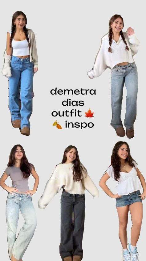 fall outfits inspo by demetra 🫶🍁🍂 Fall Outfits Demetra, Demetradias Fall Outfits, Outfit Ideas Demetra, Outfits Demetra, Demetria Outfits, Demetradias Outfits, Demetra Dias Outfits, Demetria Dias, Demetra Outfits