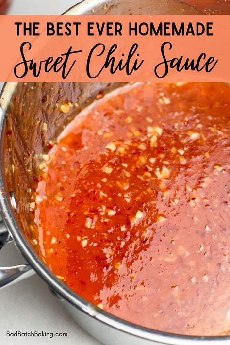 Thai Sweet Chili Sauce Recipe, Sweet Chili Garlic Sauce, Recipes With Chili Garlic Sauce, Sweet Chilli Sauce Recipe, Sweet Chili Wings, Homemade Sweet Chili Sauce, Asian Chili Sauce, Sweet Chili Sauce Recipe, Wing Sauce Recipes