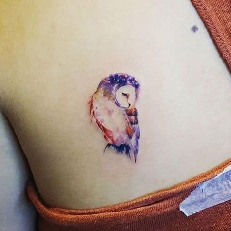 Watercolor Owl Tattoos, Small Bird Tattoos, Bird Tattoos For Women, Small Bird Tattoo, Tattoo Trend, Owl Tattoo Design, Owl Tattoo, Disney Tattoos, Birds Tattoo