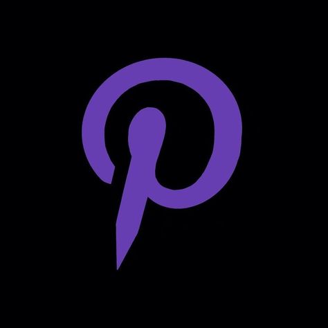 Purple and black Pinterest logo Black And Purple Widget Icons, Purple Pinterest App Icon, Telephone Aesthetic, Pinterest App Icon, All Apps Icon, Kawaii Quotes, Homescreen Icons, Black And Purple Wallpaper, Purple Goth