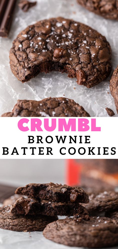 Brownie Batter Cookies, Crumble Cookie Recipe, Brownie Mix Cookies, Chewy Brownies, Lost 100 Pounds, Healthy Food Facts, Quit Drinking, Gourmet Cookies, Brownie Batter