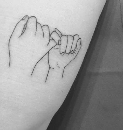 Pinkie Swear Tattoo, Hand Holding Tattoo, Pinky Promise Tattoo, Hand Tattoo Images, Promise Tattoo, Hands Tattoo, Pinky Swear, Matching Tattoo, Pinky Promise